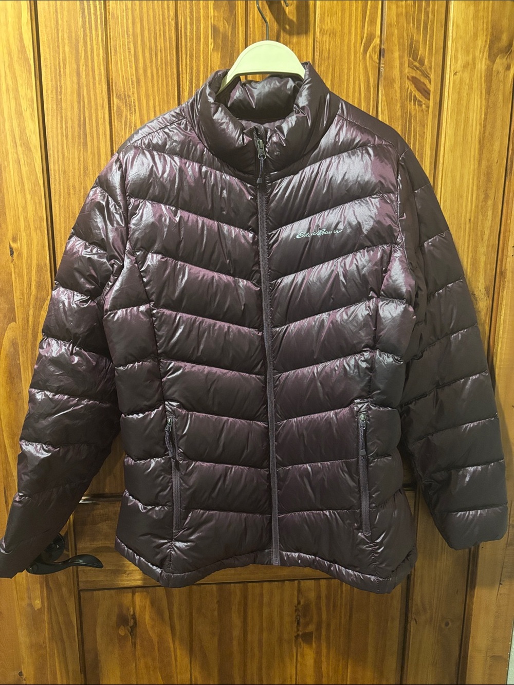 Eddie Bauer Quilted Puffer Jacket in Plum